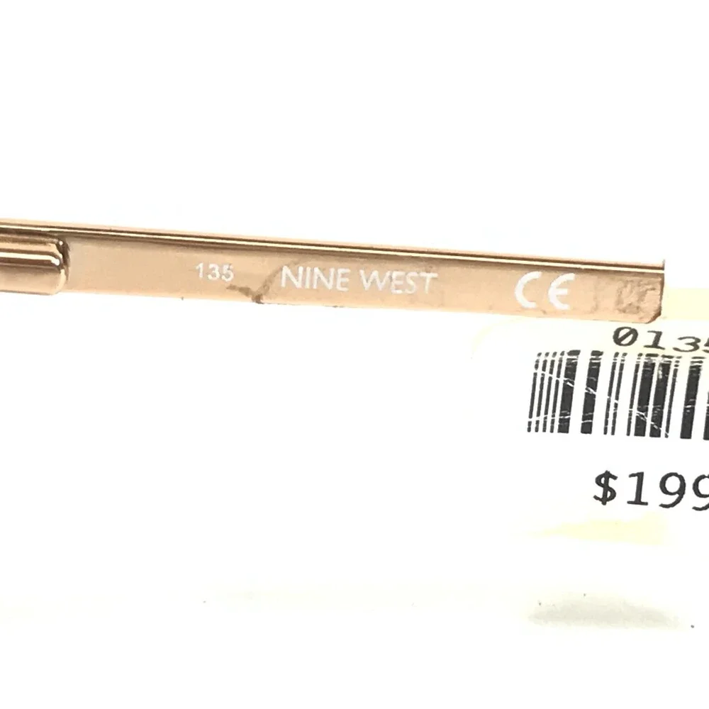 Nine West Eyeglasses Frames NW8004 602 Clear Red Gold Cat Eye Full Rim 52-17-135